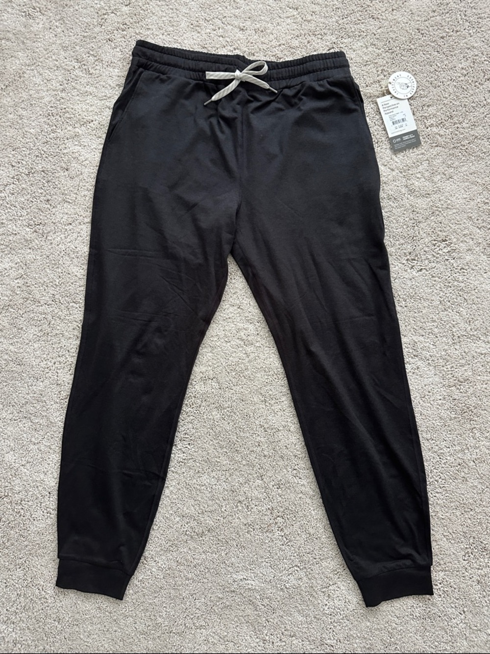 Vuori Black Performance Joggers - LONG with Drawstring